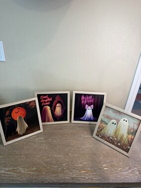 Target bullseye playground ghost framed pictures set of 4 Halloween 2026
